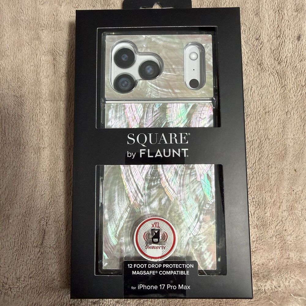 Flaunt Square Magsafe Case for iPhone 17 Pro Max MOTHER OF PEARL Abalone New